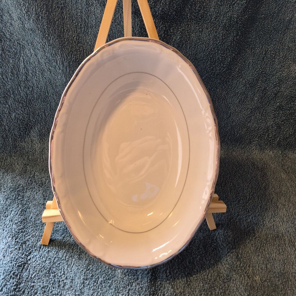 Harmony House Silver Sonata Serving Bowl 10¼" Japan 3639